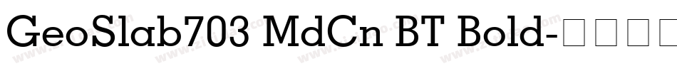 GeoSlab703 MdCn BT Bold字体转换